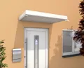 Produktbild: Gutta Rechteckvordach NM 150 Aluminium weiß, Kunststoff weiß