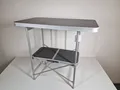 Produktbild: Peggy Peg Falttisch mit 2 Ebenen, 72x40x82cm Campingtisch Silber MANGEL!