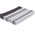 Produktbild: Zollner Geschirrtuch Line 50 x 70 cm, 100% Baumwolle, weiß-grau, gestreift, 4 Stück