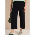 Produktbild: CECIL Jerseyhose Style Neele mit elastischem Schlupfbund, High-Waist, Wide Leg schwarz S (38)