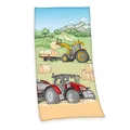 Produktbild: Trecker Velourstuch Duschtuch Badetuch Handtuch Strandtuch Traktor 75 x 150 cm