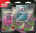 Produktbild: Pokémon-Sammelkartenspiel: 3er-Pack-Blister Karmesin & Purpur – Nebel der Sagen: Infamomo (3 Boosterpacks & 1 holografische Promokarte)