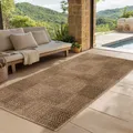 Produktbild: SIMPEX Indoor Outdoor Teppich Wetterfest Sisal, Boho Modern Design, Küche, Terrasse, Garten und Balkon, Größe: 80 x 250 cm, Farbe: Beige-4