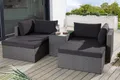Produktbild: riess-ambiente Loungeset XXL MODULAR grau, (Set, 5-tlg), Gartenmöbel · Sessel · Tisch · Hocker · Terrasse · Balkon · Outdoor