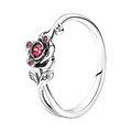 Produktbild: PANDORA Disney Die Schöne und das Biest Rose Ring in Sterling-Silber mit Zirkonia, Gr. 58, 190017C01-58