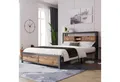 Produktbild: OKWISH Metallbett Jugendbetten mit Stauraum-Kopfteil (140 x 200 cm ohne Matratze)