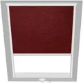 Produktbild: Wellker Verdunkelungsrollo Bordeaux-Rot 1614, 114x118 cm (SK06), GGU,Manuell,VELUX,weiße Schiene