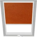 Produktbild: Wellker Verdunkelungsrollo Orange 1607, 114x118 cm (SK06), GGU,Manuell,VELUX,weiße Schiene