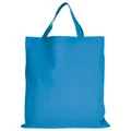 Produktbild: TEXXILLA 5er | 15er | 50er Pack Baumwolltasche - 28 Farben | mit zwei kurzen Henkeln | 38x42cm | Jutebeutel | Einkaufstasche | unbedruckt, Farbe:hellblau, Menge:50 Stück