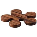 Produktbild: Continenta Topf- und Pfannen-Untersetzer aus Akazienholz in Klecks-Optik un
