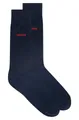 Produktbild: HUGO Businesssocken 2P RS UNI CC (Packung, 2-Paar, 2er Pack) mit kontrastfarbenem HUGO Logo-Schriftzug