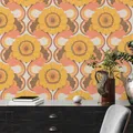 Produktbild: Blumen Tapete Retro Senf Brown 39530-4 AS Creation Wandtapete Vinyl