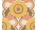 Produktbild: Vliestapete 39530-4 Retro Chic Blumen braun gelb orange