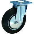 Produktbild: Bs Rollen Lenkrolle 125mm Lg. R Stahlbl Verz Gummirad