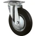 Produktbild: Lenkrolle 125mm L400.B55 Platte,Gummi schw.,RL L400.B55.126, 9900011828