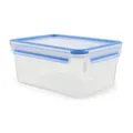 Produktbild: EMSA Clip & Close Frischhaltedose, rechteckig, 3,7 L, mit Deckel, Aufbewahrungsbox, 100 Prozent dicht, spülmaschinen-, gefrier-, mikrowellenfest, Transparent, Blau, Made in Germany, 508546
