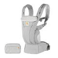 Produktbild: Ergobaby Omni Dream Babytrage für Neugeborene ab Geburt bis 20,4kg, 4 Positionen SoftTouch Cotton Ergonomische Babybauchtrage Rückentrage Baby-Tragetasche (Pearl Grey)