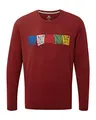 Produktbild: SHERPA ADVENTURE GEAR Herren TARCHO Long Sleeve Tee T-Shirt, POTALA ROT, Small