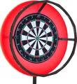 Produktbild: Dartboard Ringlicht mit 120 LEDs, 1800 Lumen Beleuchtungsstärke, dimmbarer Helligkeitsschalter, 360 Grad Beleuchtung, einfache Montage an der Dartscheibe, schwarzer Kunststoffrahmen, 66 cm Breite