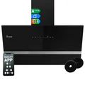 Produktbild: Dunstabzugshaube 90cm Umluft Abluft Kopffrei Wandhaube Schräghaube schwarz WLAN