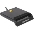 Produktbild: Manhattan USB-A Contact Smart Card Reader, 12 Mbps, Friction type compatible, Ex