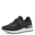 Produktbild: Tamaris Damen Low-Top Sneaker, Frauen Sneaker,Wechselfußbett,feminin,Heart and Sole,Lifestyle,modisch,klassisch,modern,Rose,Black/Gold,37 EU