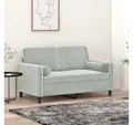 Produktbild: vidaXL Sofa Sofa mit Zierkissen Samt, 120 cm, 2-Sitzer