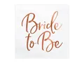 Produktbild: partydeco Papierserviette, Servietten Bride to be 33x33cm weiß / rosegold 20 Stück