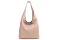 Produktbild: ITALYSHOP24 Shopper Made in Italy Damen echtes Leder Tasche Schultertasche Umhängetasche, Hobo Bag große Hauptfach Alltagstasche mit viel Stauraum leicht bequem