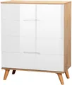 Produktbild: OTTO home Schubkastenkommode Lund Schlafzimmerschrank Wäscheschrank mit hochglänzenden Fronten (Kommode mit 4 Schubladen für viel Stauraum), Schlafzimmerkommode Bestseller im skandinavischem Design