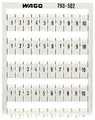 Produktbild: Wago 793-502 WMB-Beschriftungskarte, Aufdruck waagerecht, aufrastbar, weiß 5 Stk.