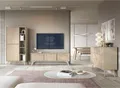Produktbild: Wohnmöbel Set beige, Fronten mit Fischgrätenmuster, FAREHAM-160, 3-teilig