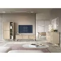 Produktbild: Wohnmöbel Set Beige, Fronten Mit Fischgrätenmuster, Fareham-160, 3-teilig