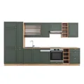 Produktbild: Vicco Küchenzeile Fame-Line, Grün-Gold Landhaus/Goldkraft Eiche, 355 cm