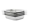 Produktbild: vidaXL Thermobehälter Gastronormbehälter 4 Stk. GN 1/2 65 mm Edelstahl, Edelstahl