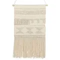 Produktbild: Wanddekoration Beige Baumwolle Handgemacht Mit Fransen Boho Chic Wandbehang Wanddeko Türdeko Fensterdeko Für Schlafzimmer Wohnzimmer Flur Diele