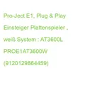 Produktbild: Pro-Ject E1, Plug & Play Einsteiger Plattenspieler , weiß System : AT3600L PROE1
