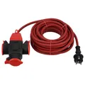 Produktbild: REV Verlängerung 3fach, Verlängerungskabel 10m Aussenbereich wasserd. 3680W, rot