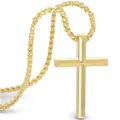 Produktbild: SERASAR Kreuz Halskette Herren mit Anhänger - 50cm Gold Schmuck Kette Vergoldete Geschenk idee für Männer Geburtstag Vater Tag Punk Rock Valentinstag