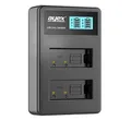 Produktbild: ayex USB Dual Ladegerät Kompatibel mit Canon LP-E17 Akkus für zB 800D 760D 750D 200D 77D M6 M5 M3 Lädt per USB-C zB an Laptop & Powerbank mit LCD-Ladestandanzeige