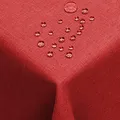 Produktbild: DecoHomeTextil Leinen Optik Tischdecke, Rechteckig 130 x 260 cm Dunkelrot, wasserabweisend, fleckenabweisend, abwaschbar, Lotuseffekt, bügelfrei