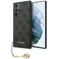 Produktbild: Handyhülle Case Galaxy S24 Ultra Guess Kunstleder grau Kette goldfarbig