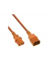 Produktbild: InLine Kaltgeräteverlängerung C13 auf C14 orange 2m Kabel Verlängerungskabel Strom/Netzteil 2 m IEC (16502O)