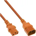 Produktbild: INLINE Kaltgeräteverlängerung, C13 auf C14, orange, 2m