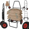 Produktbild: Tronitechnik® Anglerkarre klappbar mit Luftbereifung, 67x55x102 cm, Faltbarer Transportwagen bis 100 kg Tragkraft, stabile Sackkarre für Garten, Camping, Angeln und Freizeit