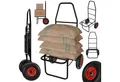Produktbild: TroniTechnik Sackkarre Anglerkarre mit Luftbereifung - Transportwagen für Angler, klappbar, (Transportkarre mit rutschfester Transportfläche und Tragegriff, LxBxH 67x55x102 cm für sicheren Transport), Stabil, klappbar, leicht, geländetauglich, wetterfest