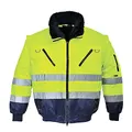 Produktbild: Portwest Hi-Vis Warnschutz 3-in-1 Pilotjacke, Größe: XL, Farbe: Gelb/Marine, PJ50YNRXL