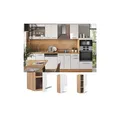 Produktbild: Vicco Hängeschrank Küchenschrank Küchenmöbel Fame-Line Eiche Weiß modern 30 cm Küche Einbauküche Hängeschrank Drehtür Einlegeboden Küchenzeile Hochglanz