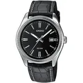 Produktbild: Quarzuhr, schwarz (schwarz, silberfarben), CASIO TIMELESS COLLECTION, Armbanduhren, Damen, Quarzuhr, Armbanduhr, Herrenuhr, Damenuhr, analog, Datum, Lederarmband