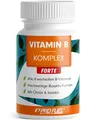 Produktbild: Vitamin B Komplex hochdosiert - 180 Tabletten - alle 8 B-Vitamine (B1, B2, B3, B5, B6, B7, B9, B12) + Co-Faktoren Cholin & Myo-Inositol - laborgeprüft mit Zertifikat - vegan - Vorrat für 6 Monate
